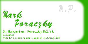 mark poraczky business card